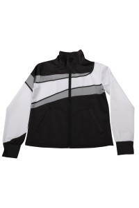 WTV175 Online Order Women's Sport Suit Design Black and White Contrast Sport Suit Sport Suit Factory 100% Polyester  detail view-9